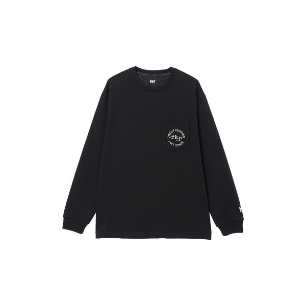 [�}���C]�����Y�A�p���� L/S WAVE LOGO PK T (L/S�E�F�[�u���S�|�P�b�g�e�B�[)/�w���[�n���Z���iHELLY HANSEN�j K
