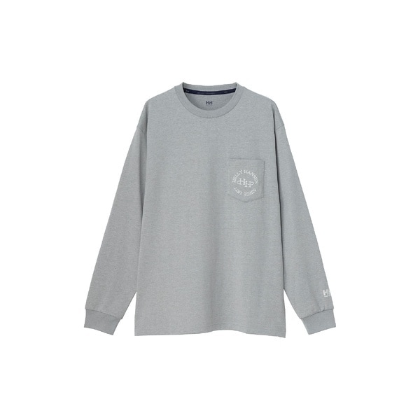 [�}���C]�����Y�A�p���� L/S WAVE LOGO PK T (L/S�E�F�[�u���S�|�P�b�g�e�B�[)/�w���[�n���Z���iHELLY HANSEN�j Z