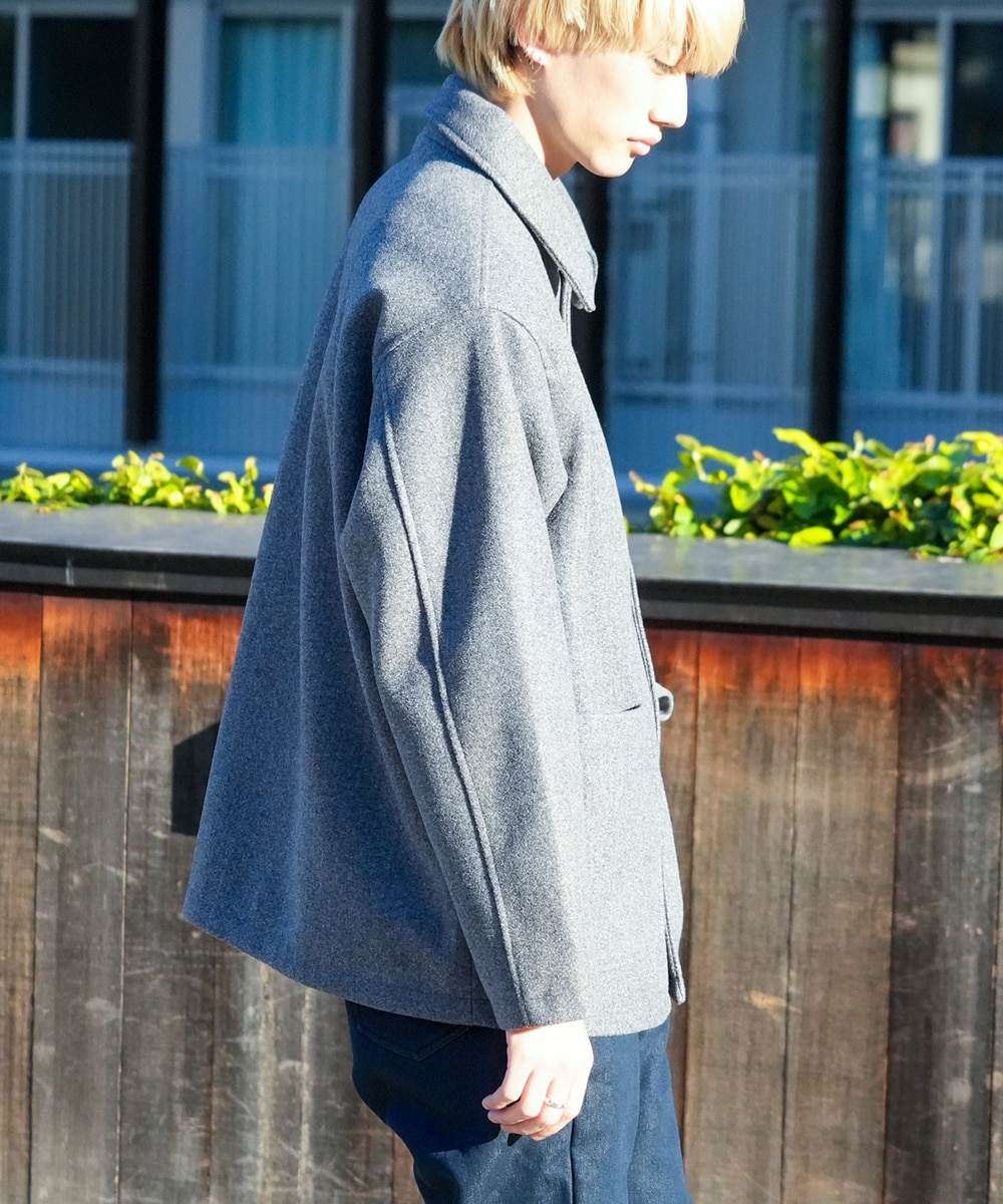 TRメルトン ウールライク カバーオール | ブルースタンダード(BLUE