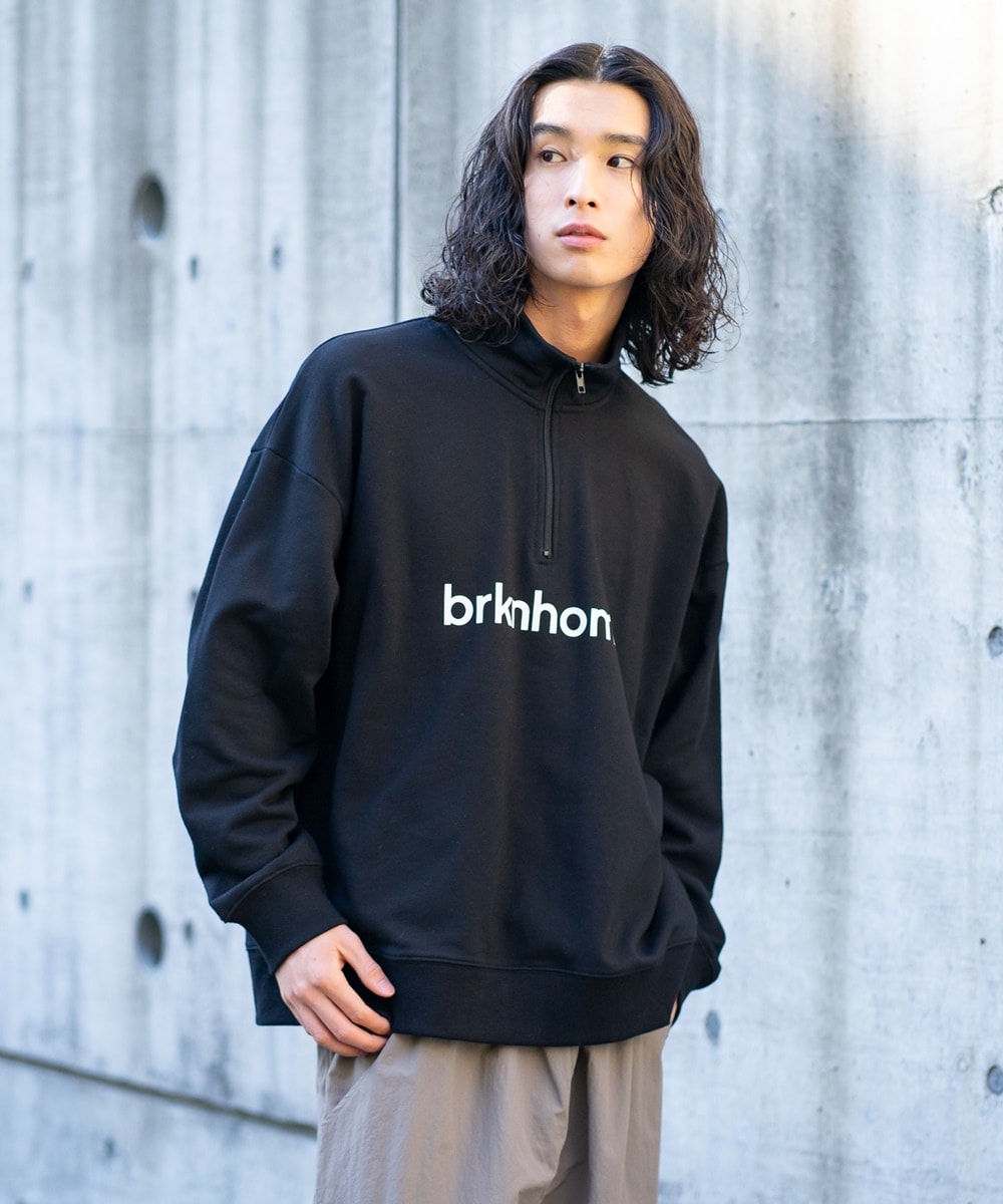 フロントロゴ ハーフジップ スウェット 【brknhome】 | ブロークンホーム(brknhome) | マルイウェブチャネル