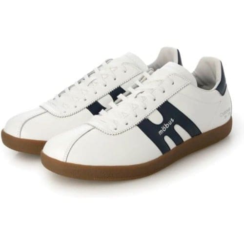 [}C]BERLIN NL x mopbus [uX Leather Sneaker U[Xj[J/[uXimobusj 01:WHT/NAVY
