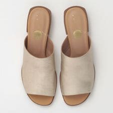 本革やわらかミュールサンダル／ゴールド（約22cm-26cm)