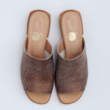 本革やわらかミュールサンダル／ブロンズクラッキング（約22cm-26cm)