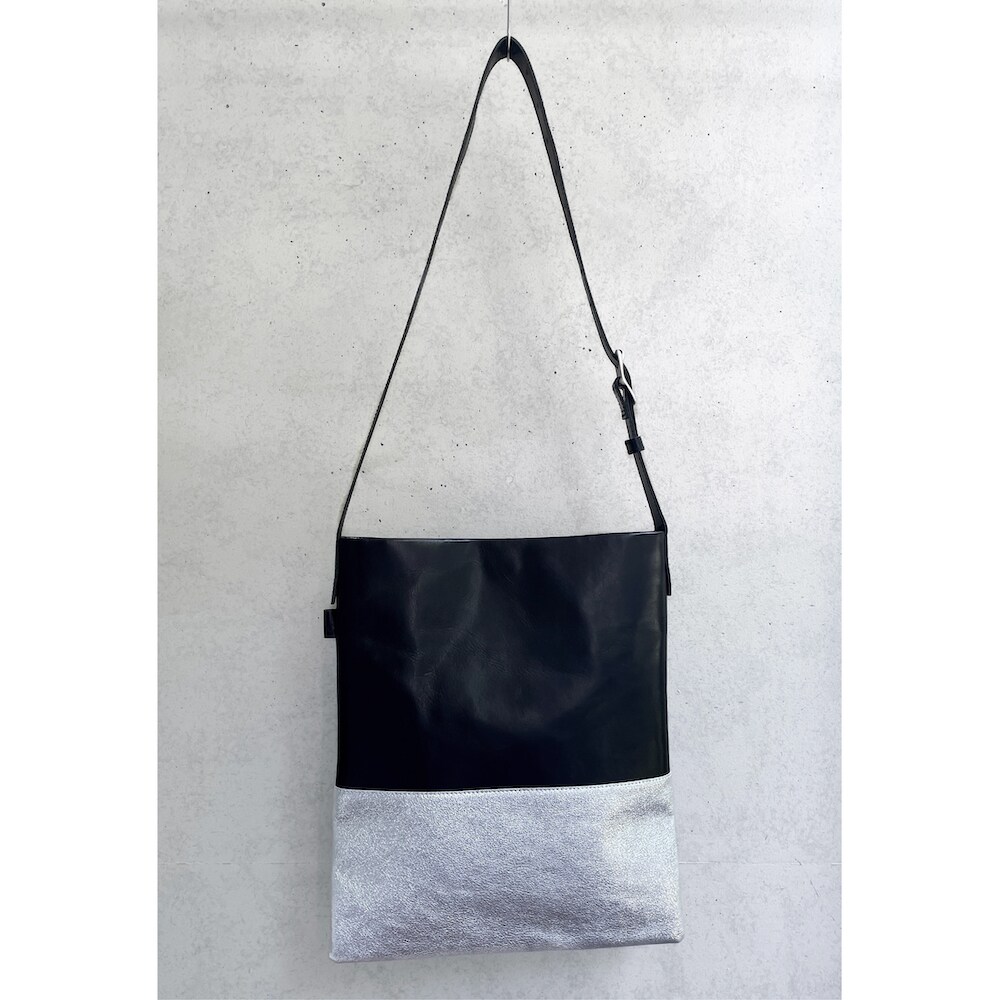 ビュッフルショルダーW/バッファローレザー(チョコ)【ショルダーバッグ