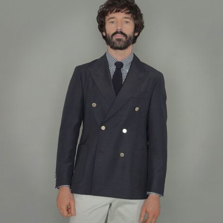 DORMEUIL/ドーメル】【SUPER LITE TONIK】ダブルブレステッドブレザー 
