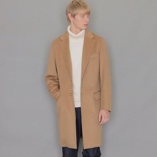 ウールカシミヤビーバーチェスターフィールドコート