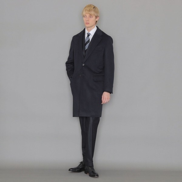 ウールカシミヤビーバーチェスターフィールドコート