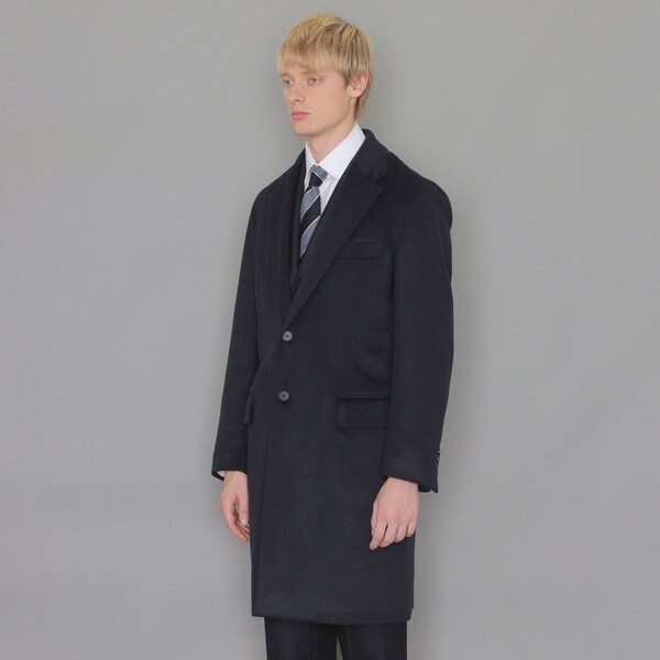 ウールカシミヤビーバーチェスターフィールドコート