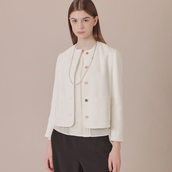 コットンツイードノーカラージャケット | マッキントッシュ ロンドン