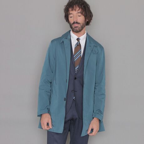 DUNFORD SHORT】ストレッチツイルステンカラーコート 