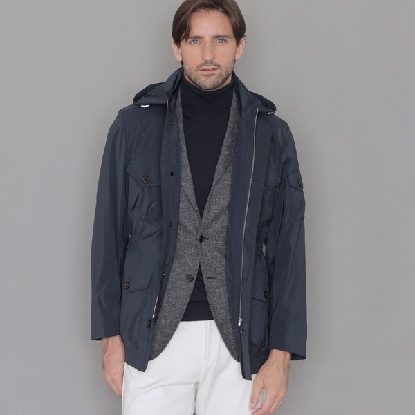 WEB・一部店舗限定】【BERWICK】3レイヤーポリエステルフーデット