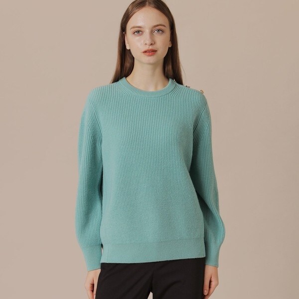 WEB・一部店舗限定】ショルダーボタンニットプルオーバー