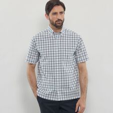 シアサッカーギンガム 半袖ボタンダウンシャツ