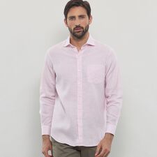 【LEON掲載】ストレッチリネンワイドカラーシャツ