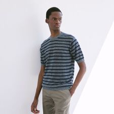 【LEON掲載】リネンボーダーニットTシャツ