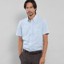 【FLEX JERSEY】シアサッカーストライプジャージー半袖シャツ