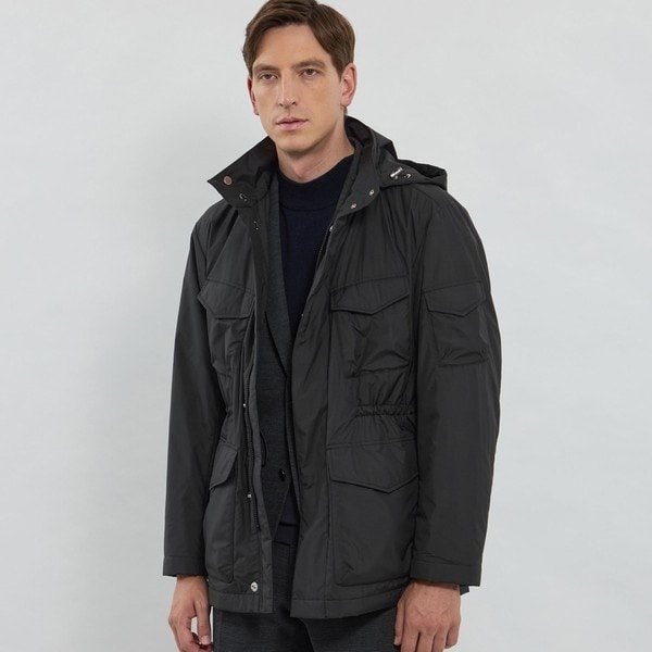 WEB・一部店舗限定】【BERWICK】3レイヤーポリエステルフーデット