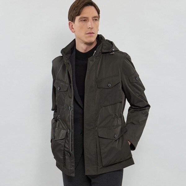 WEB・一部店舗限定】【BERWICK】3レイヤーポリエステルフーデット