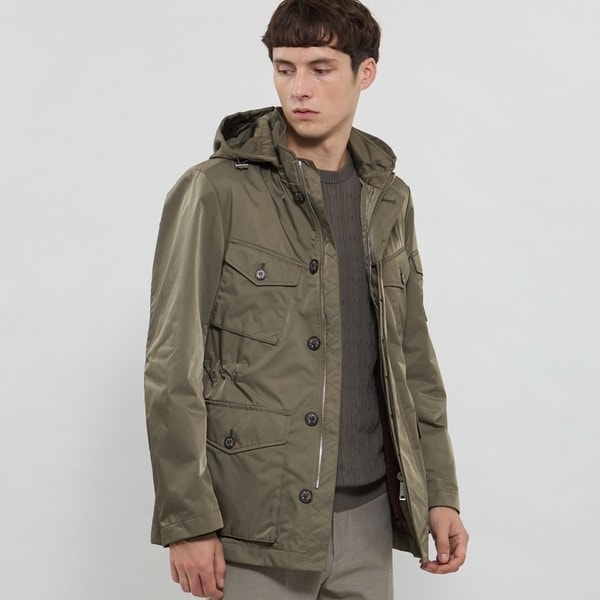 WEB・一部店舗限定】【BERWICK】3レイヤーポリエステルフーデット