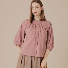コットンナイロンストレッチブラウス