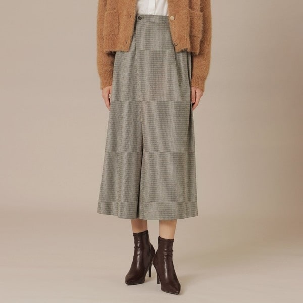 【婦人画報11月号掲載】レーヨンウールハウンドトゥースパンツ