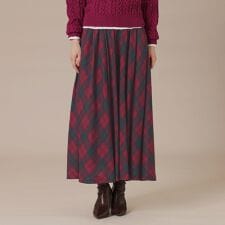 【婦人画報11月号掲載】シアーウールチェックスカート