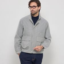 ウールタイプライタースタンドカラーショートブルゾン