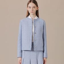 ツイードノーカラージャケット