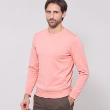 ハイツイストコットンクルーネックニット