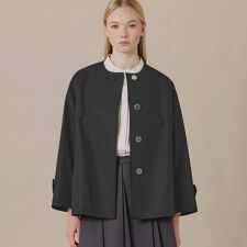 【婦人画報4月号掲載】【ROSLEY/ロズリー】ウエザーコットンノーカラーショートコート