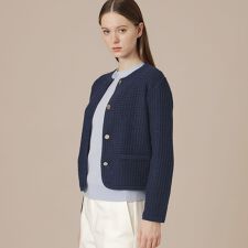 ツイードニットジャケット