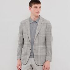 【FLEX JERSEY】【LANIFICIO ROMA/ラニフィーチョ ローマ】チェックジャケット