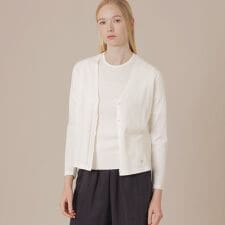 ハイツイストコットンニットカーディガン