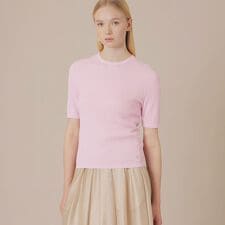 ハイツイストコットンニットプルオーバー