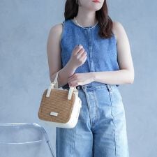 【Ungrid/アングリッド】 雑材コンビ　スクエアミニショルダーバッグ