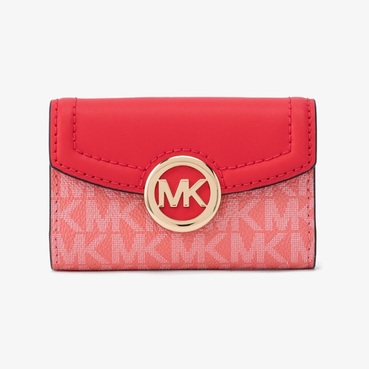 新品☆MICHAEL KORS ピンク シグネチャー レザー キーケース - キーケース