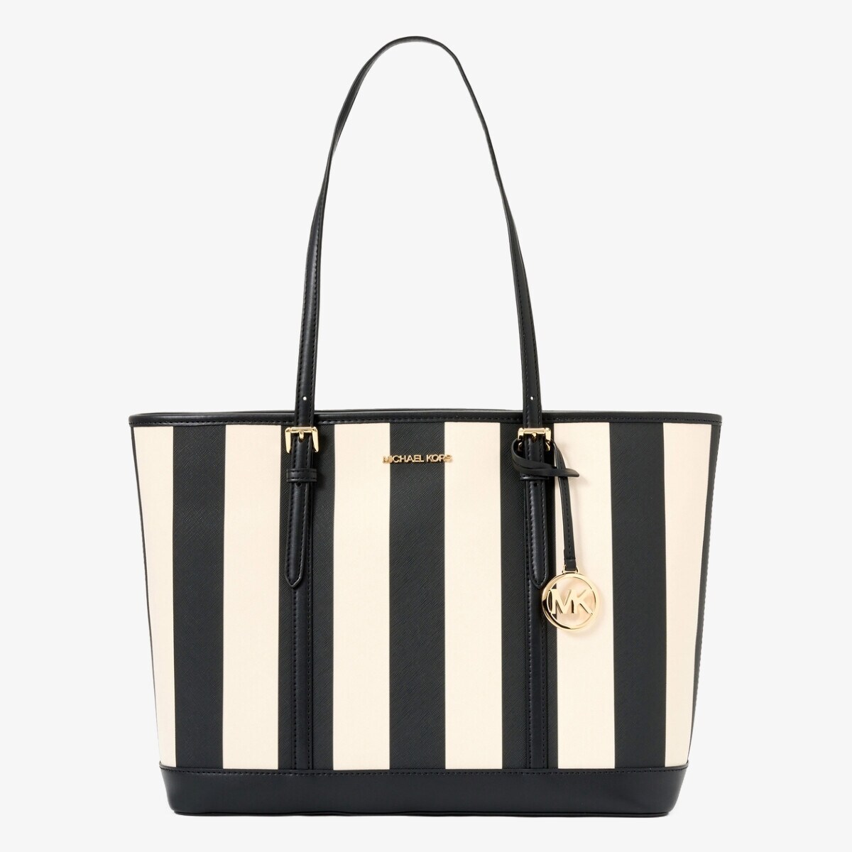 JET SET TRAVEL ストライプ トップジップ トート ラージ | マイケル