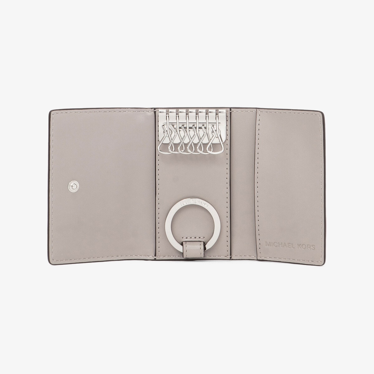 マイケルコース☆新品☆Jet Set レザー 6連キーケース/パールグレー JET SET TRAVEL キーケース スモール | マイケル・コース