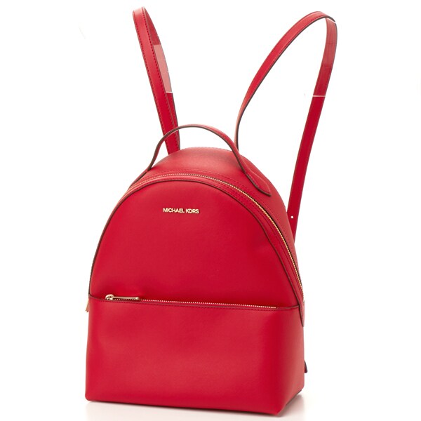 MICHAEL KORS レッドバックパック フロントポケット付き 値下げ不可 SHEILA フロントポケット バックパック ミディアム | マイケル