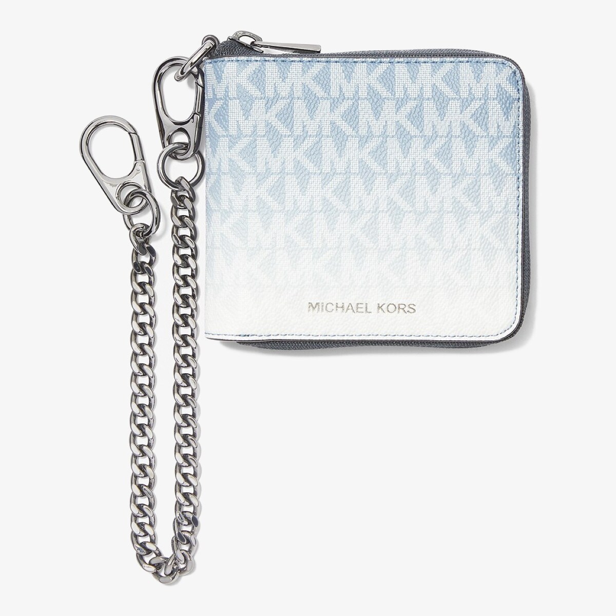 マイケルコース メンズ ジップ 折財布 チェーン付き デニムブルー マイケルコース メンズ ジップ 折財布 チェーン付き デニムブルー