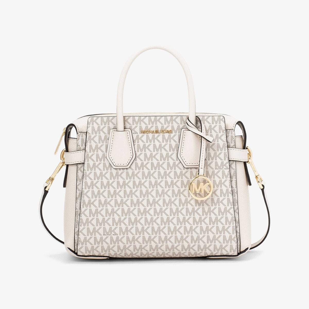 ◆ベルテッド スモール ショルダーバッグIvory MERCER トップジップ ベルテッド サッチェル スモール