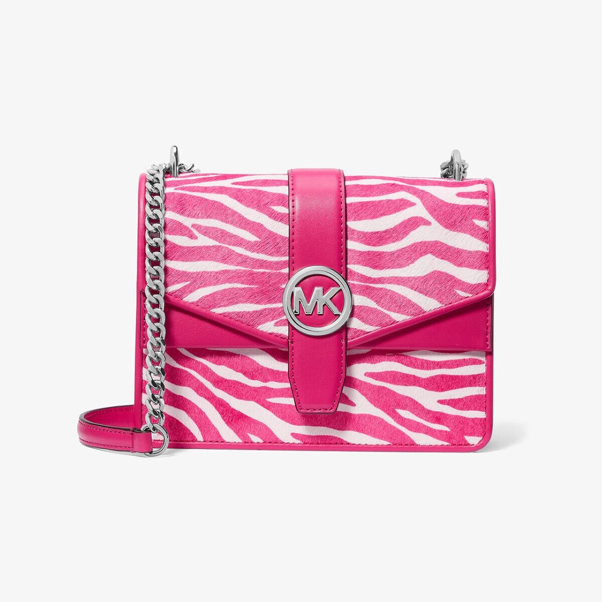 【Michael Kors】グリニッジアニマルプリントクロスボディバッグ GREENWICH ゼブラプリント カーフヘア クロスボディ スモール