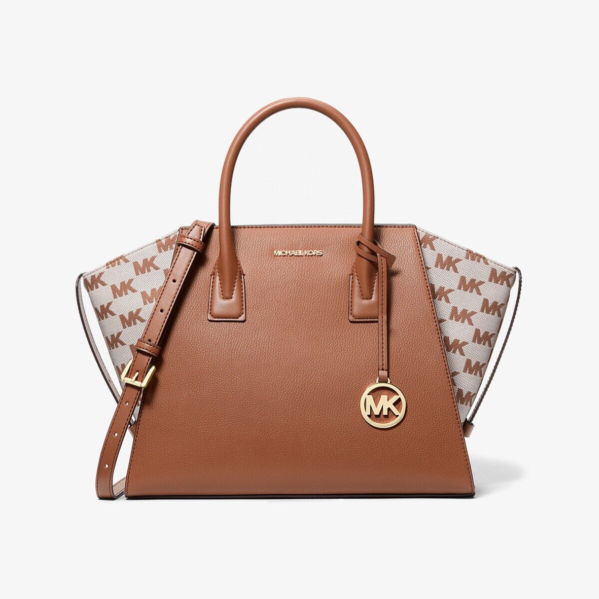 マイケルコース　AVRIL レザー スエード サッチェル ラージ MICHAEL KORS AVRIL レザー スエード サッチェル ラージ