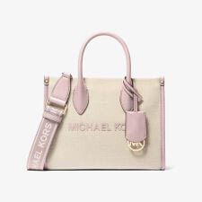 MIRELLA キャンバス トップジップ ショッパートート クロスボディ スモール