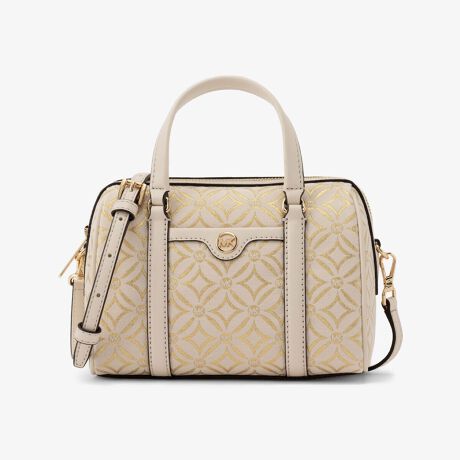 TRAVEL メタリック ロゴジャカード ダッフルクロスボディ スモール 