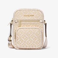 JET SET ITEM メタリック ロゴ ジャカード クロスボディ ミディアム 