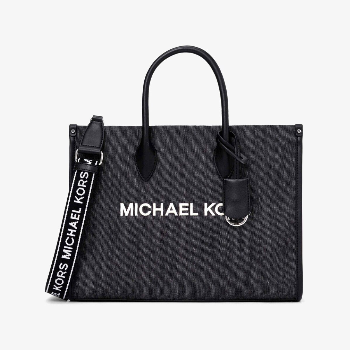 Michael Kors/MIRELLA メタリック&キャンバス トート ミディアム MICHAEL KORS トートバッグ MIRELLA メタリック ＆ キャンバス