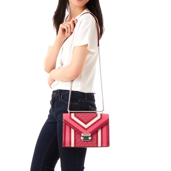 【未使用に近い】マイケルコース ショルダーバッグ モノグラム チェーン チェーン バッグ Michael Kors(マイケルコース) - 海外通販のBUYMA