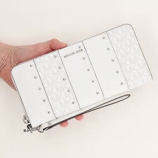 JET SET スタッズ パッチワーク コンチネンタル ウォレット ラージ - MKシグネチャー