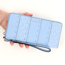 JET SET スタッズ パッチワーク コンチネンタル ウォレット ラージ - MKシグネチャー